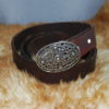 ceinture chocolat et boucle tortue