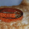 ceinture tan et boucle bronze