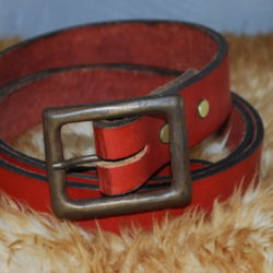 ceinture tan et boucle laiton