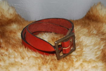 ceinture tan et boucle laiton