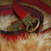 ceinture boucle en bronze bordeaux