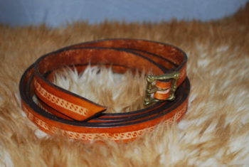 ceinture boucle en bronze tan