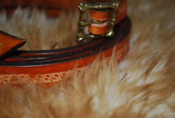 ceinture boucle en bronze tan