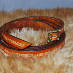 ceinture boucle en bronze tan