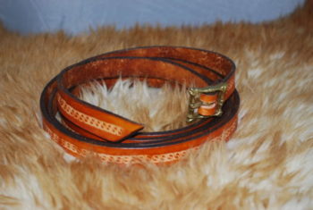 ceinture boucle en bronze tan