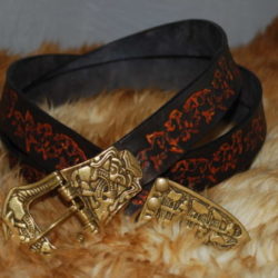 ceinture boucle en bronze noir