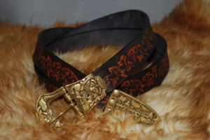 ceinture boucle en bronze noir