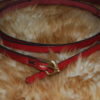 ceinture boucle en bronze cerise
