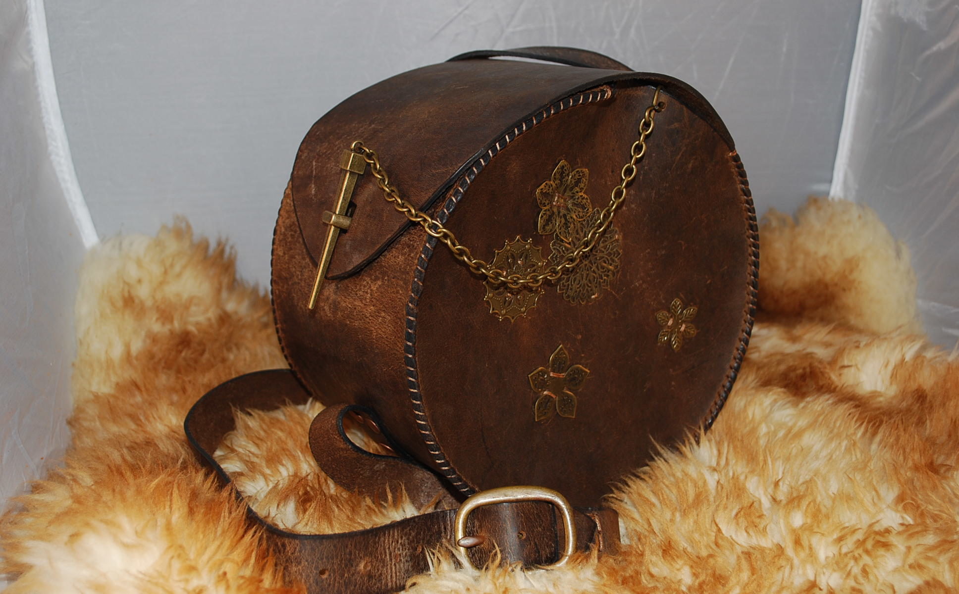 sac a main rond vintage